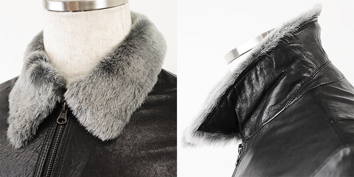 DOLCE&GABBANA Blouson [Outer material] 100% lamb leather [Lining] 70% wool, 20% viscose black mens 46 Used Authentic