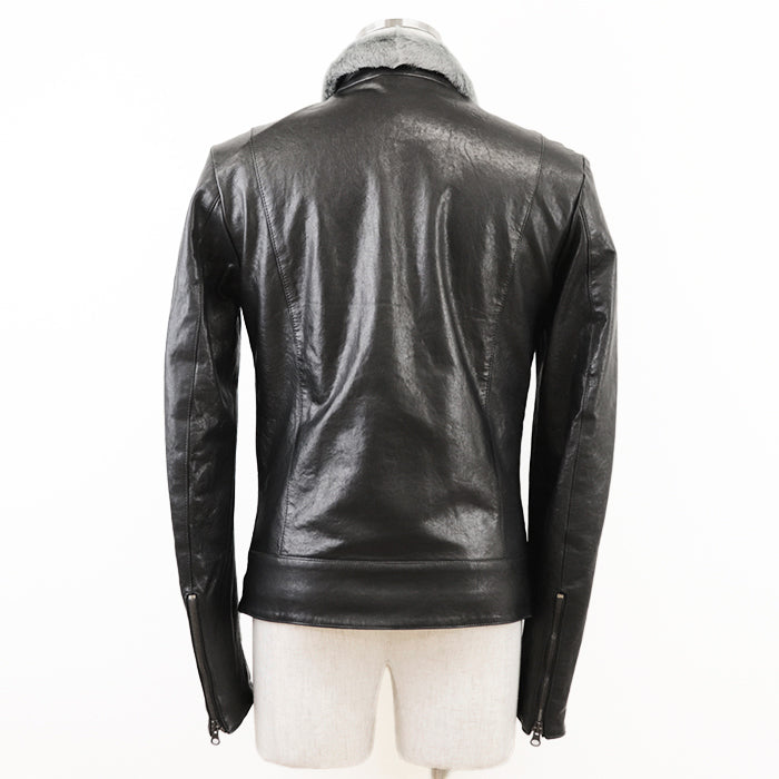 DOLCE&GABBANA Blouson [Outer material] 100% lamb leather [Lining] 70% wool, 20% viscose black mens 46 Used Authentic