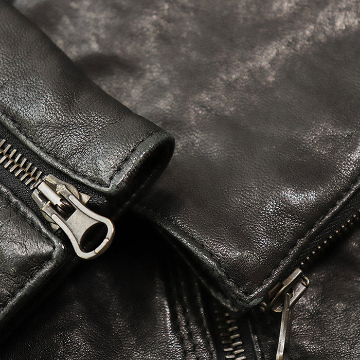 DOLCE&GABBANA Blouson [Outer material] 100% lamb leather [Lining] 70% wool, 20% viscose black mens 46 Used Authentic