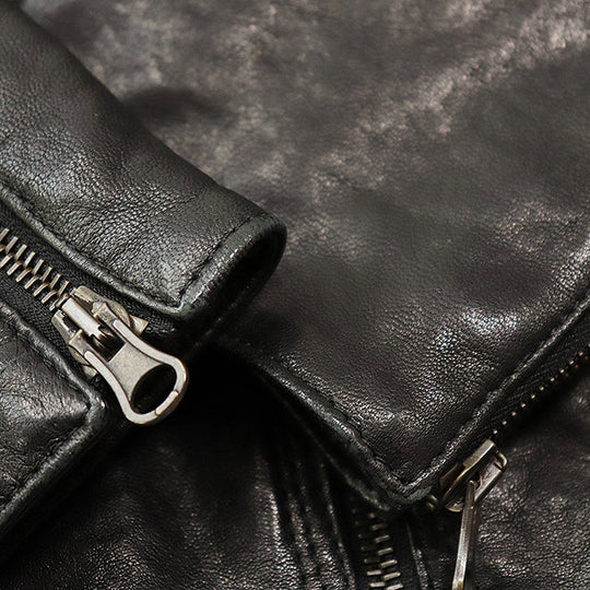 DOLCE&GABBANA Blouson [Outer material] 100% lamb leather [Lining] 70% wool, 20% viscose black mens 46 Used Authentic