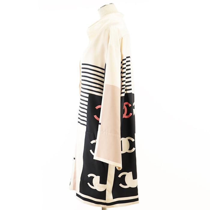 CHANEL Other outerwear [Outer material] 100% silk multicolor Women 36 Used Authentic