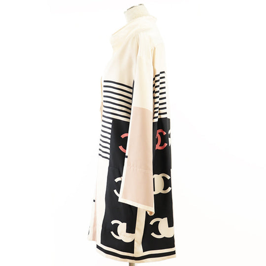 CHANEL Other outerwear [Outer material] 100% silk multicolor Women 36 Used Authentic