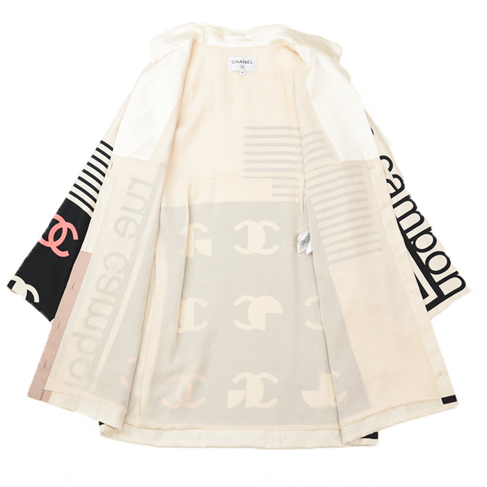 CHANEL Other outerwear [Outer material] 100% silk multicolor Women 36 Used Authentic