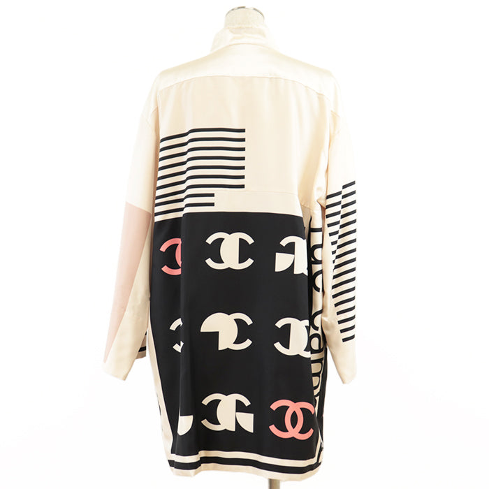 CHANEL Other outerwear [Outer material] 100% silk multicolor Women 36 Used Authentic