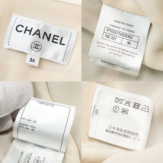 CHANEL Other outerwear [Outer material] 100% silk multicolor Women 36 Used Authentic