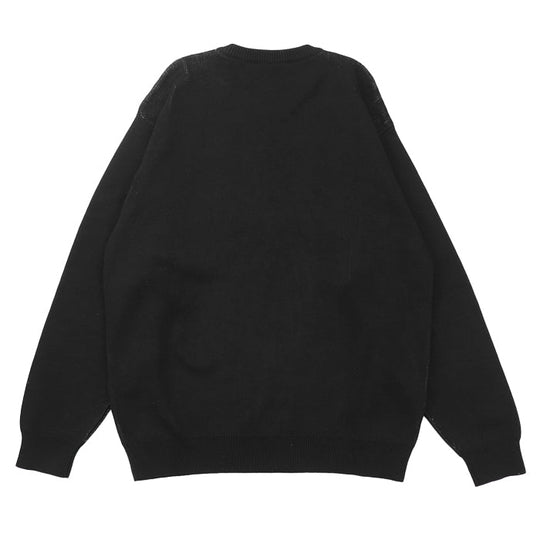 VERSACE sweater [Outer material] 100% cotton Black White mens 54 Used Authentic
