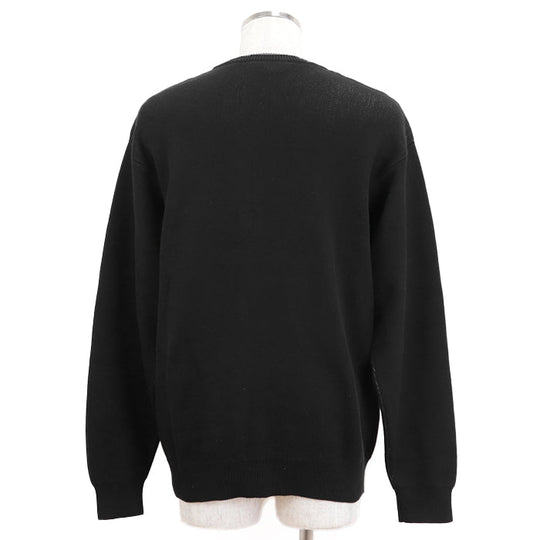 VERSACE sweater [Outer material] 100% cotton Black White mens 54 Used Authentic