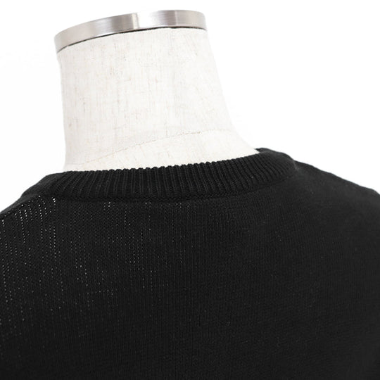 VERSACE sweater [Outer material] 100% cotton Black White mens 54 Used Authentic