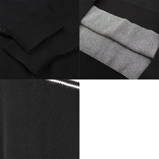 VERSACE sweater [Outer material] 100% cotton Black White mens 54 Used Authentic