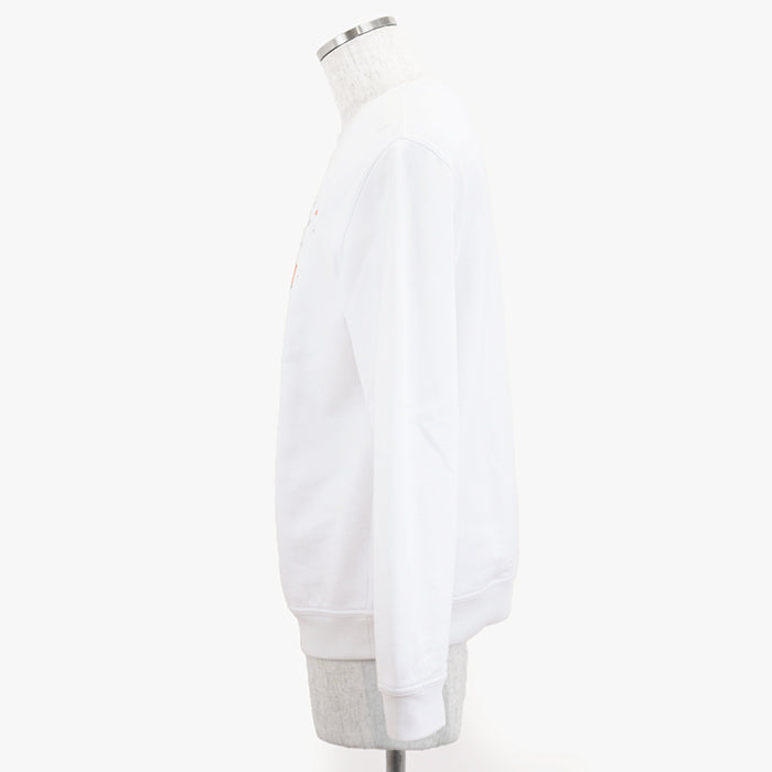 HERMES sweat 100% cotton, decorative parts: 80% nylon, 20% polyurethane [Rib] 90% cotton, 10% polyurethane White, Multicolor mens L Used Authentic
