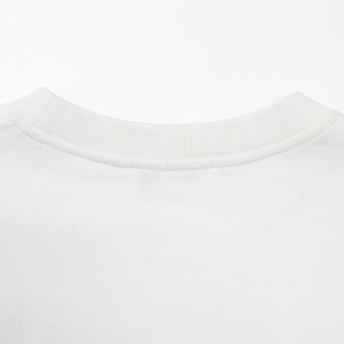 HERMES sweat 100% cotton, decorative parts: 80% nylon, 20% polyurethane [Rib] 90% cotton, 10% polyurethane White, Multicolor mens L Used Authentic