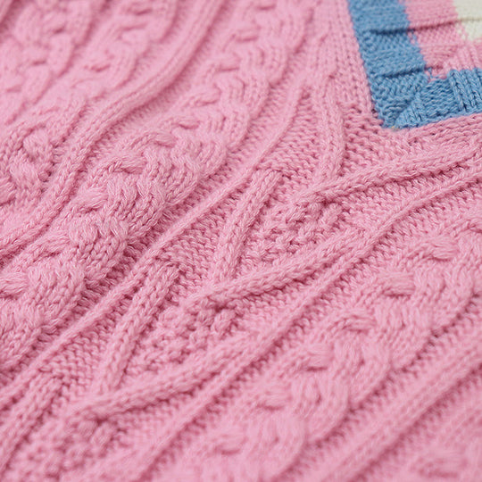 CHANEL sweater 63% cashmere, 36% cotton pink P74550 Virginie Viard period Women 36 Used Authentic