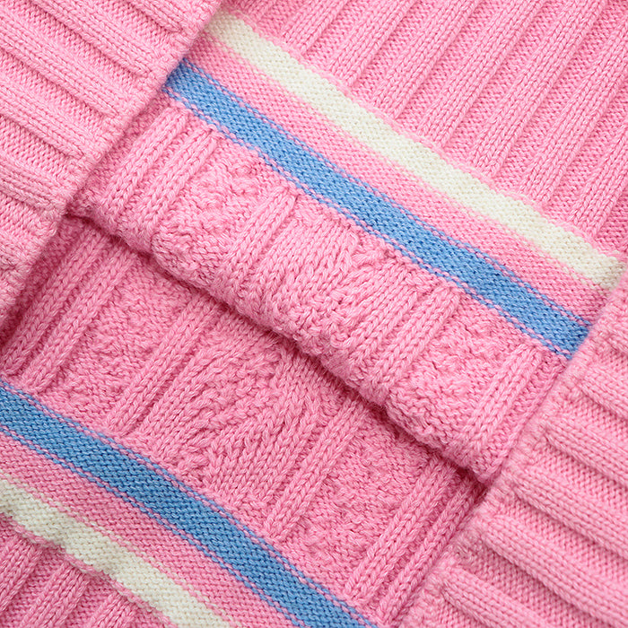 CHANEL sweater 63% cashmere, 36% cotton pink P74550 Virginie Viard period Women 36 Used Authentic