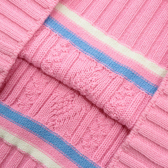 CHANEL sweater 63% cashmere, 36% cotton pink P74550 Virginie Viard period Women 36 Used Authentic