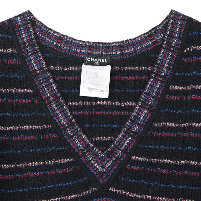 CHANEL one piece [Outer material] 31% wool, 27% alpaca Black multicolor 07A P31798 Karl Lagerfeld period Women 38 Used Authentic
