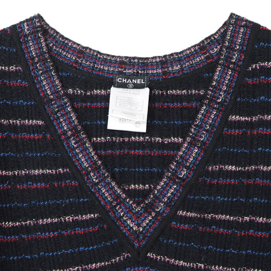 CHANEL one piece [Outer material] 31% wool, 27% alpaca Black multicolor 07A P31798 Karl Lagerfeld period Women 38 Used Authentic