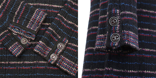 CHANEL one piece [Outer material] 31% wool, 27% alpaca Black multicolor 07A P31798 Karl Lagerfeld period Women 38 Used Authentic