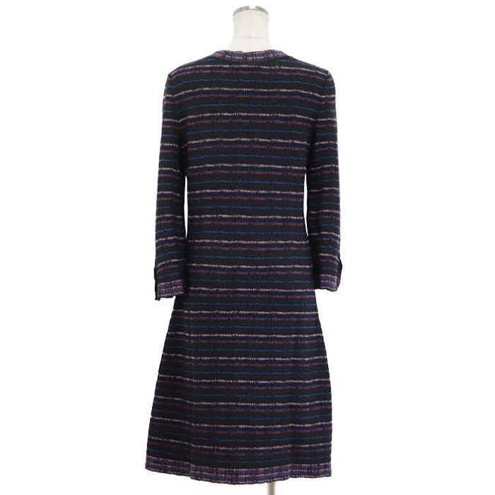 CHANEL one piece [Outer material] 31% wool, 27% alpaca Black multicolor 07A P31798 Karl Lagerfeld period Women 38 Used Authentic