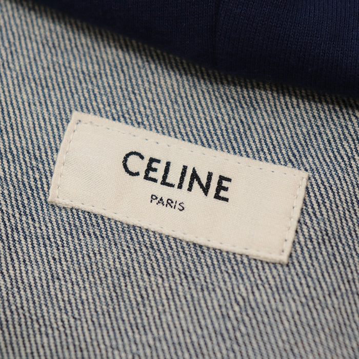 CELINE Blouson [Outer material] 100% cotton Indigo navy 2Q550930F mens L Used Authentic