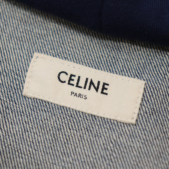 CELINE Blouson [Outer material] 100% cotton Indigo navy 2Q550930F mens L Used Authentic
