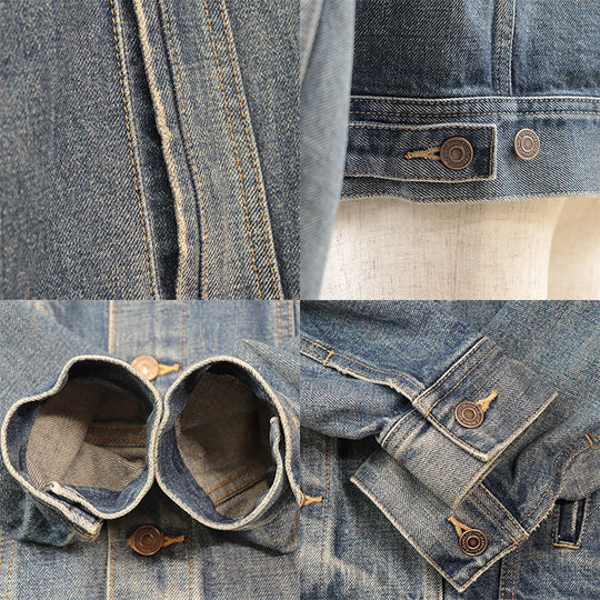 CELINE Blouson [Outer material] 100% cotton Indigo navy 2Q550930F mens L Used Authentic