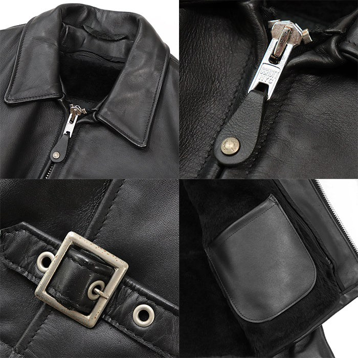 schott Riders jacket Liner vest: 72% acrylic, 28% polypropylene [Outer material] 100% cowhide leather [Lining] 100% polyester black #643 34