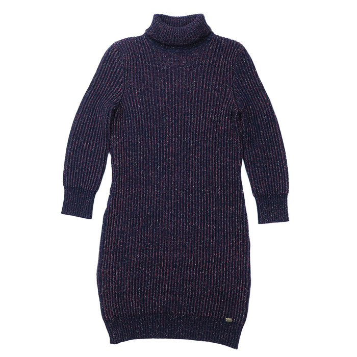 CHANEL one piece 80% cashmere, 11% wool navy wine red P41770 Karl Lagerfeld period Women 40 Used Authentic