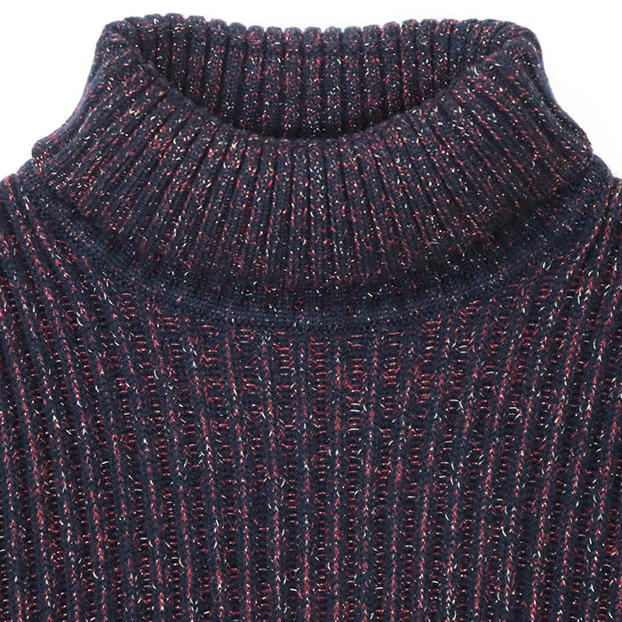 CHANEL one piece 80% cashmere, 11% wool navy wine red P41770 Karl Lagerfeld period Women 40 Used Authentic