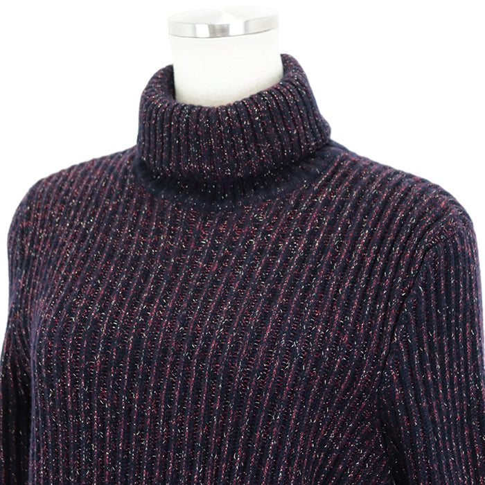 CHANEL one piece 80% cashmere, 11% wool navy wine red P41770 Karl Lagerfeld period Women 40 Used Authentic