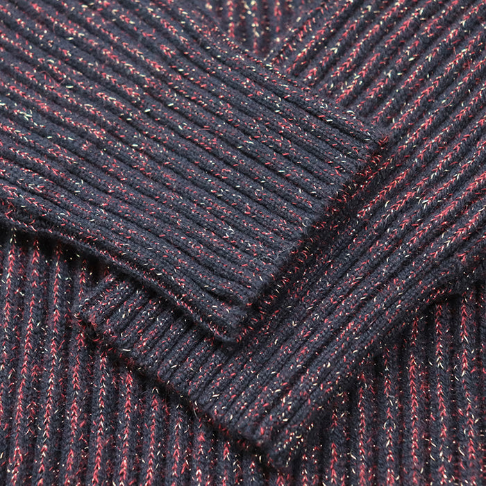 CHANEL one piece 80% cashmere, 11% wool navy wine red P41770 Karl Lagerfeld period Women 40 Used Authentic