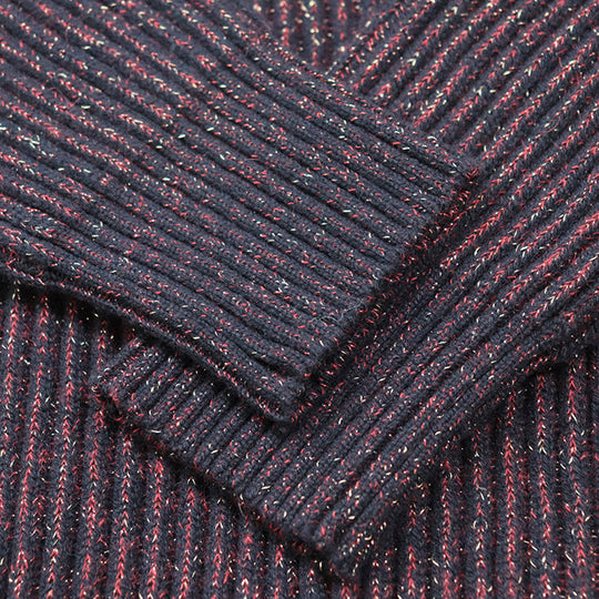 CHANEL one piece 80% cashmere, 11% wool navy wine red P41770 Karl Lagerfeld period Women 40 Used Authentic