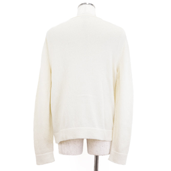 DIOR HOMME sweater Embroidered parts: 70% nylon, 30% polyester Others: 100% polyester Trimming: 50% wool, 50% acrylic [Outer fabric] 68% cotton, 32% nylon Ivory mens M Used Authentic