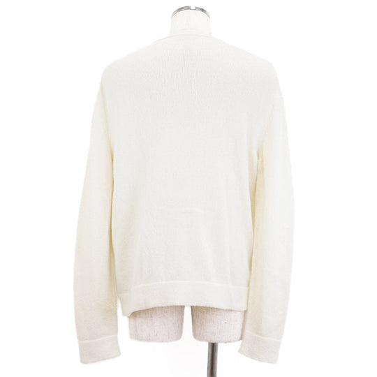 DIOR HOMME sweater Embroidered parts: 70% nylon, 30% polyester Others: 100% polyester Trimming: 50% wool, 50% acrylic [Outer fabric] 68% cotton, 32% nylon Ivory mens M Used Authentic