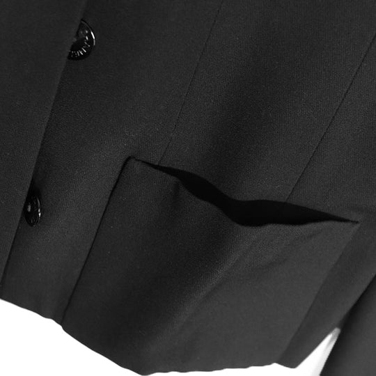 CHANEL Other outerwear [Outer material] 100% wool [Lining] 100% silk black 01P P17432 Women 38 Used Authentic