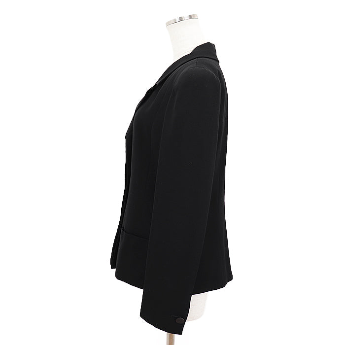 CHANEL Other outerwear [Outer material] 100% wool [Lining] 100% silk black 01P P17432 Women 38 Used Authentic