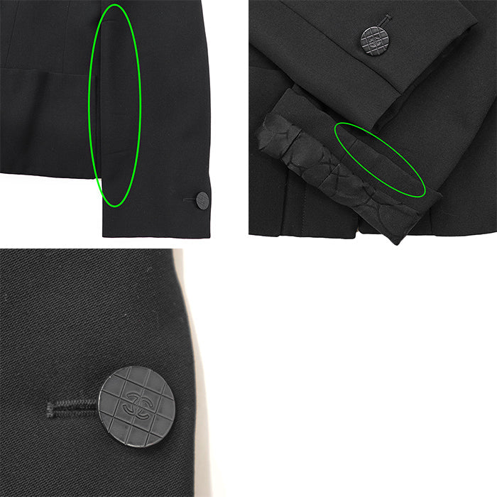CHANEL Other outerwear [Outer material] 100% wool [Lining] 100% silk black 01P P17432 Women 38 Used Authentic