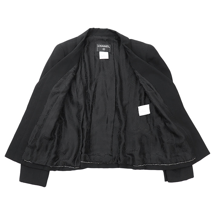 CHANEL Other outerwear [Outer material] 100% wool [Lining] 100% silk black 01P P17432 Women 38 Used Authentic