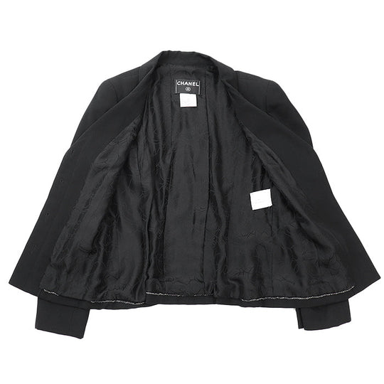 CHANEL Other outerwear [Outer material] 100% wool [Lining] 100% silk black 01P P17432 Women 38 Used Authentic