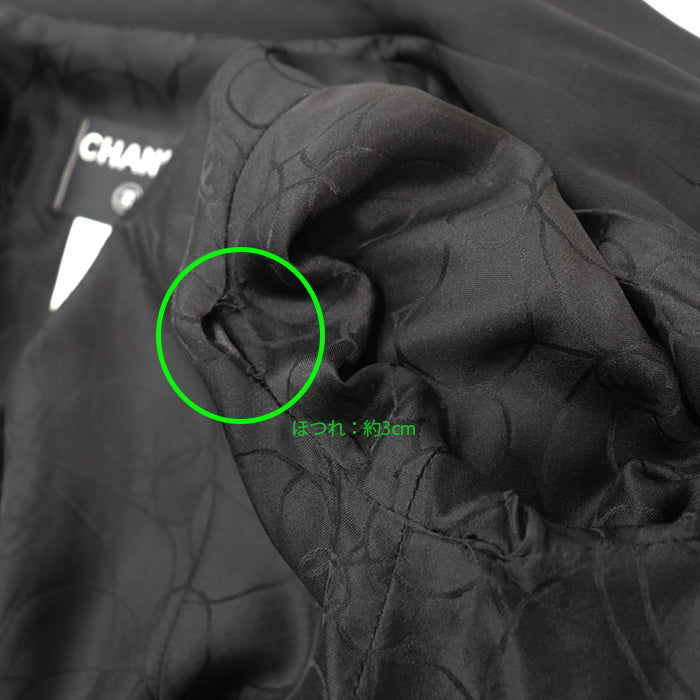 CHANEL Other outerwear [Outer material] 100% wool [Lining] 100% silk black 01P P17432 Women 38 Used Authentic