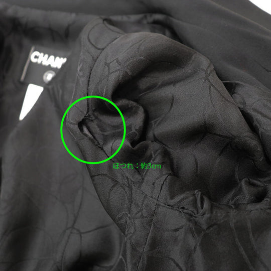 CHANEL Other outerwear [Outer material] 100% wool [Lining] 100% silk black 01P P17432 Women 38 Used Authentic