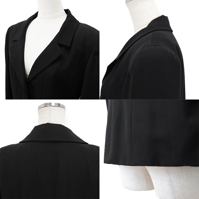 CHANEL Other outerwear [Outer material] 100% wool [Lining] 100% silk black 01P P17432 Women 38 Used Authentic