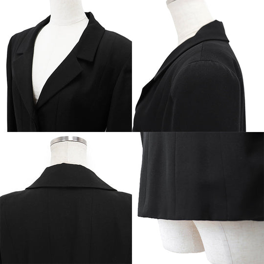 CHANEL Other outerwear [Outer material] 100% wool [Lining] 100% silk black 01P P17432 Women 38 Used Authentic
