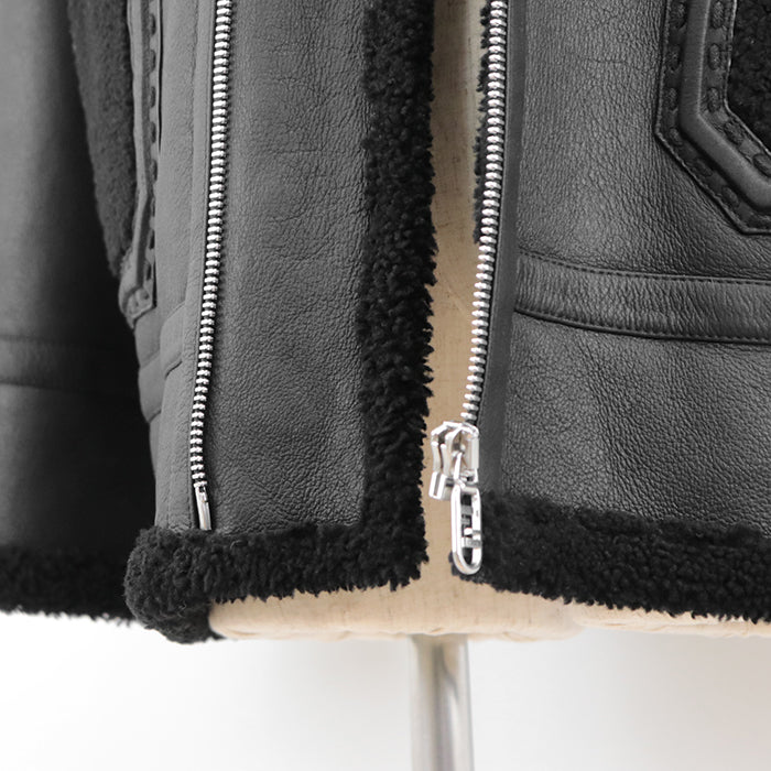 FENDI Other outerwear [Leather part] 100% lamb leather black FM0235 AHBD F0GME mens 52 Used Authentic