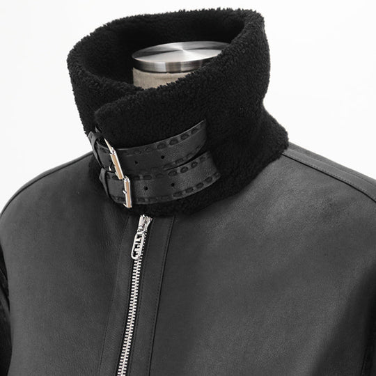 FENDI Other outerwear [Leather part] 100% lamb leather black FM0235 AHBD F0GME mens 52 Used Authentic