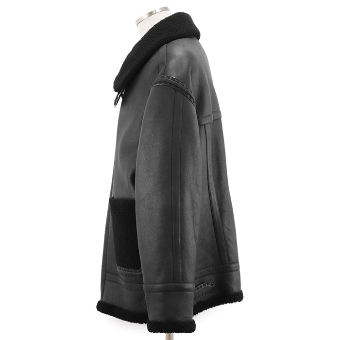 FENDI Other outerwear [Leather part] 100% lamb leather black FM0235 AHBD F0GME mens 52 Used Authentic