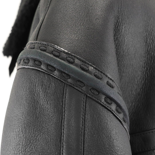 FENDI Other outerwear [Leather part] 100% lamb leather black FM0235 AHBD F0GME mens 52 Used Authentic
