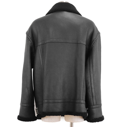 FENDI Other outerwear [Leather part] 100% lamb leather black FM0235 AHBD F0GME mens 52 Used Authentic