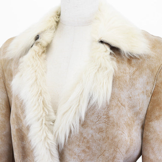 GUCCI Other outerwear 100% real shearling light beige Women 36 Used Authentic