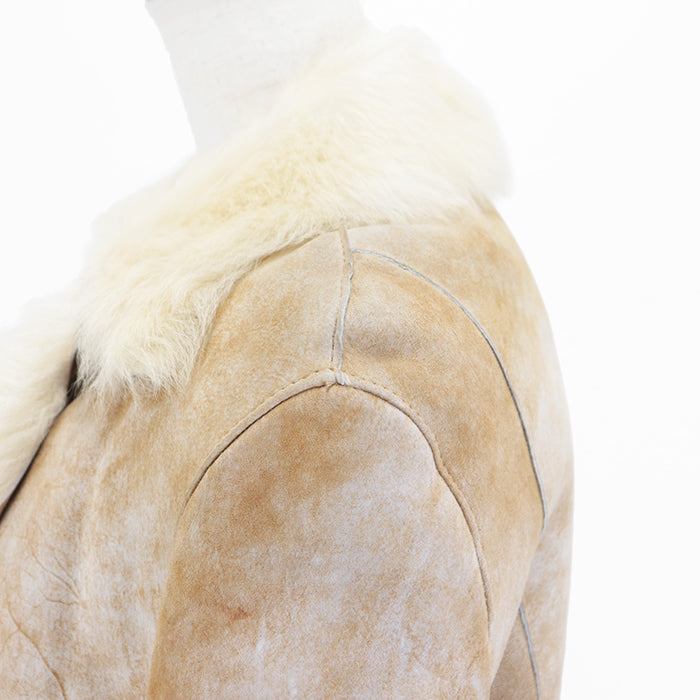 GUCCI Other outerwear 100% real shearling light beige Women 36 Used Authentic