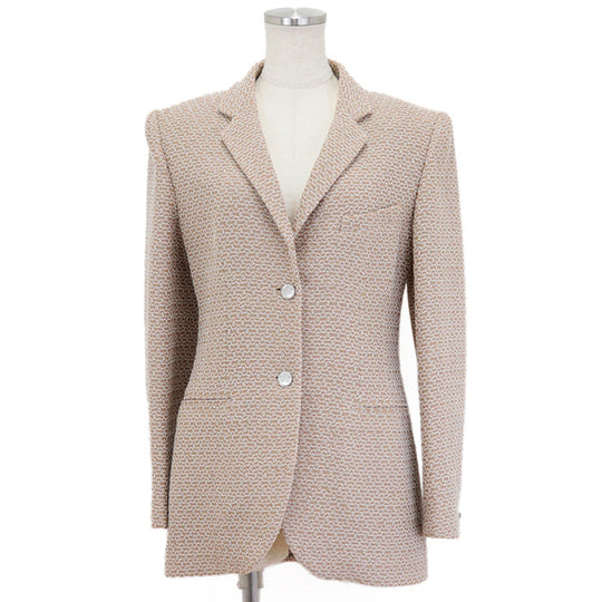 CHANEL Other outerwear [Outer material] 51% wool, 44% rayon [Lining] 95% silk, 5% lycra beige 98P P10822 Karl Lagerfeld period Women 36 Used Authentic